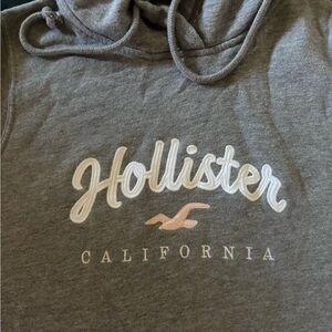 Hollister Grey Sweatshirt with a hood, size M